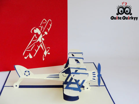 Biplane Greetings Card