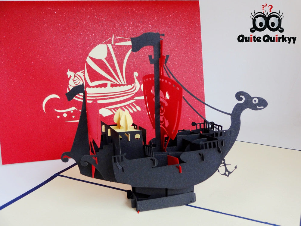 Pirate Ship Greetings Card