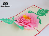 Peony Flower Greetings Card