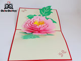 Peony Flower Greetings Card