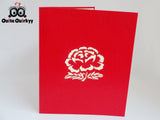 Peony Flower Greetings Card