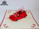 Wedding Car Greetings Card