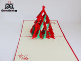 Red Christmas Tree Greetings Card