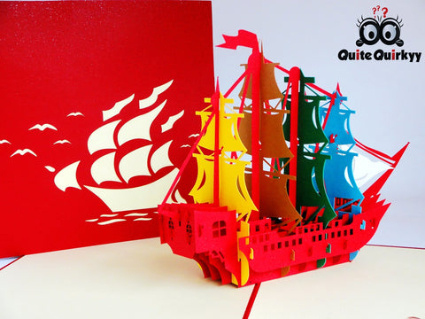 Multi Coloured Sails Greetings Card