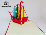 Multi Coloured Sails Greetings Card