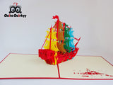 Multi Coloured Sails Greetings Card