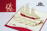 Ship on the High Seas Greetings Card