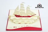 Ship on the High Seas Greetings Card