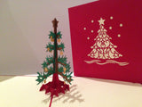 Christmas Tree with Golden Balls Christmas Card