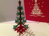 Christmas Tree with Golden Balls Christmas Card