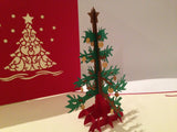 Christmas Tree with Golden Balls Christmas Card