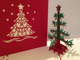 Christmas Tree with Golden Balls Christmas Card