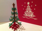 Christmas Tree with Golden Balls Christmas Card