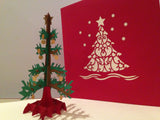 Christmas Tree with Golden Balls Christmas Card